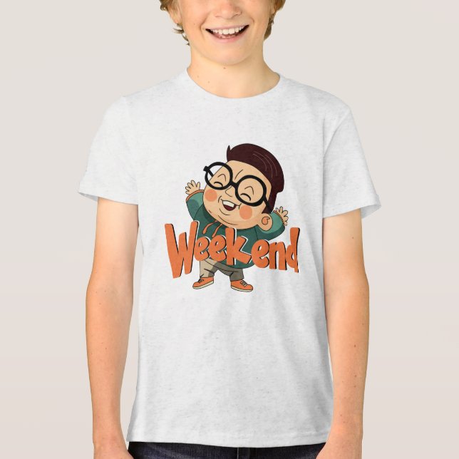 Einfaches Wochenende T - Shirt: Ideal für Laid-Bac Tri-Blend Shirt (Vorderseite)