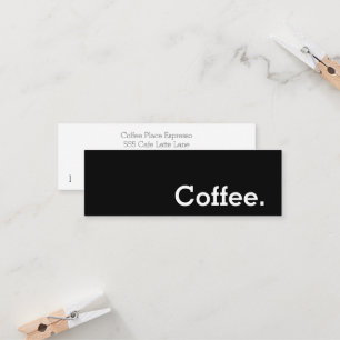 Einfaches Wort-dunkle Loyalitäts-Kaffee-Lochkarte Treuekarte