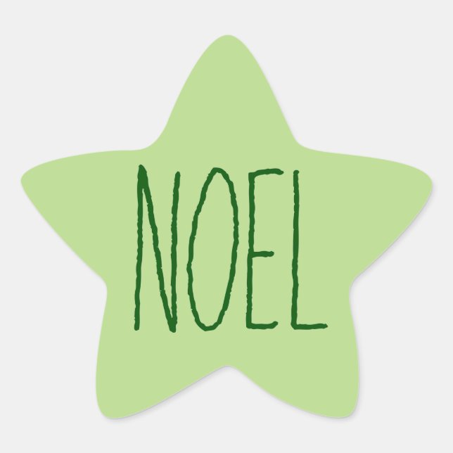 Einfaches Wort "Weihnachten" Weihnachtsgrüßen Stern-Aufkleber (Vorderseite)