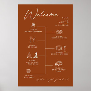 Einfaches Wüstenhochzeitzeichen Poster