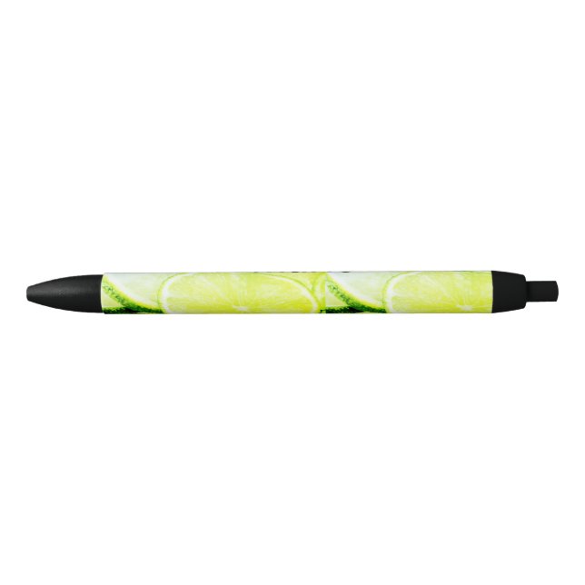 Einfaches yellow green lemon add name minimum cust kugelschreiber (Vorderseite)