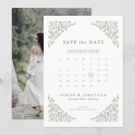 Einfaches zartes, floralloses, zeitloses Foto Save The Date