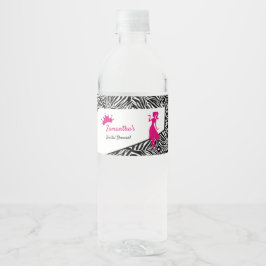 Einfaches Zebra mit rosa Details Brautparty