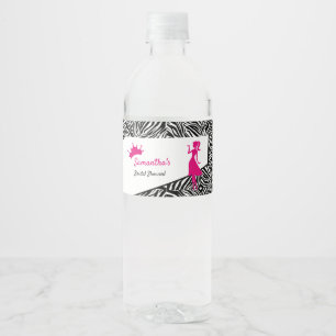 Einfaches Zebra mit rosa Details Brautparty