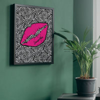 Einfaches Zebra mit rosa Lippen Personalisiert