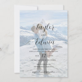 Einfaches zeitgenössisches Foto Moderne Hochzeit Einladung