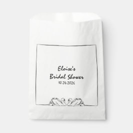 Einfaches zeitloses, handgeschriebenes Swan-Brautp Geschenktütchen