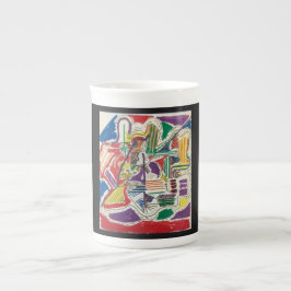 Einfachheit Abstrakte Knochen-China-Tasse Prozellantasse