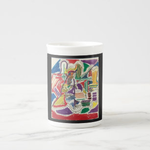 Einfachheit Abstrakte Knochen-China-Tasse Prozellantasse