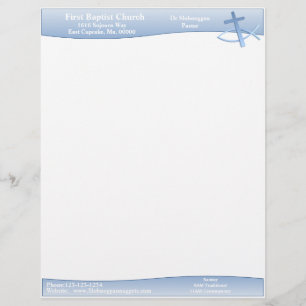 Einfachheit Blau Briefkopf