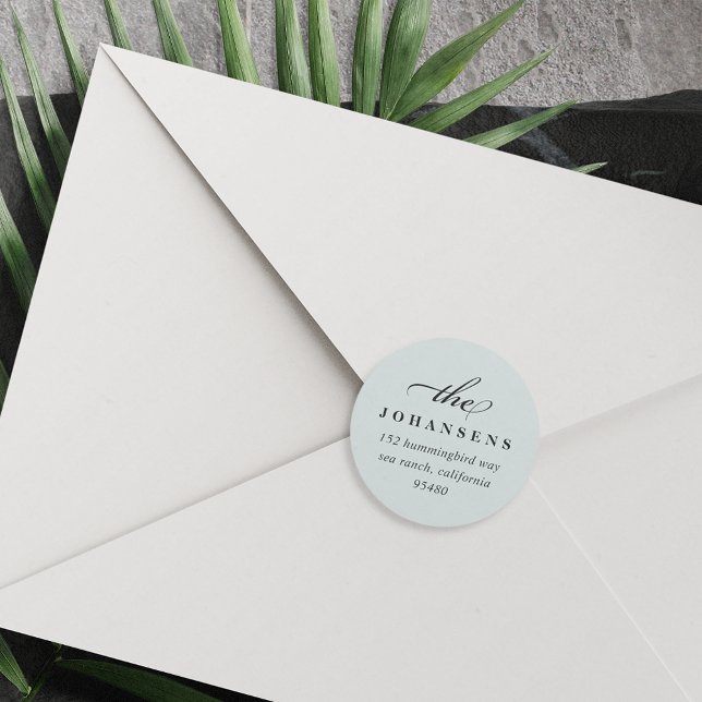 Einfachheit der Rücksendeadresse | Größe Runder Aufkleber (Von Creator hochgeladen)