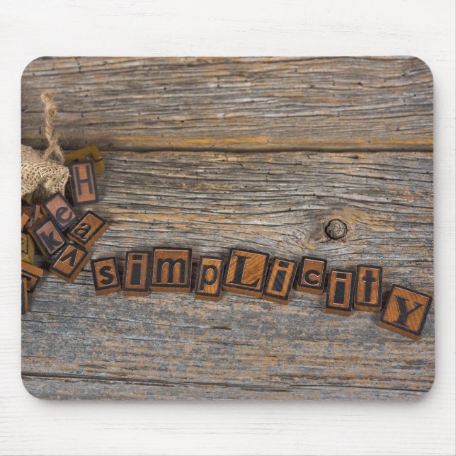 Einfachheit des Briefpapiers Mousepad (Vorne)