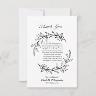 Einfachheit Eleganz Verlobungsgeschenk Dankeskarte