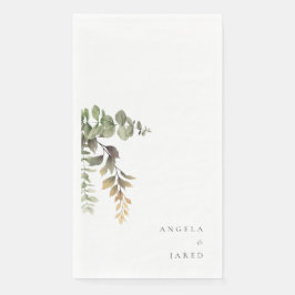 Einfachheit & Fall Foliage Hochzeitscoupennamen Serviette