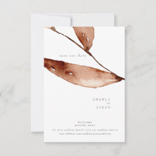 Einfachheit Fall Wasserfarbe Folien Save The Date