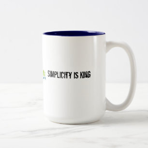 Einfachheit ist König Zweifarbige Tasse