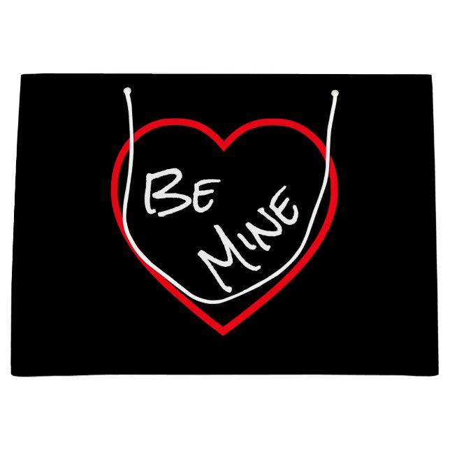 Einfachheit sei meine Typografie rotes Valentinher Große Geschenktüte (Vorderseite)
