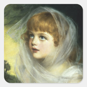 Einfachheit und Unschuldigkeit, 1900 Quadratischer Aufkleber