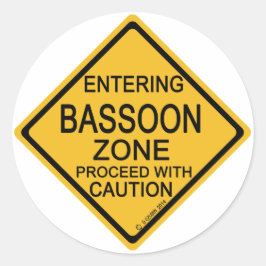 Einfahrt in die Bassoon Zone Runder Aufkleber