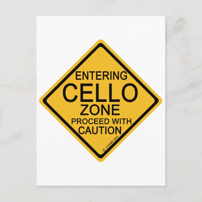 Einfahrt in die Cello Zone Postkarte (Vorderseite)
