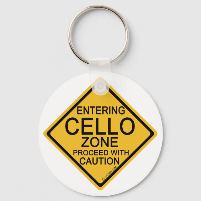 Einfahrt in die Cello Zone Schlüsselanhänger (Vorderseite)