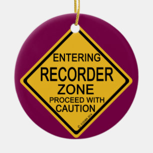 Einfahrt in die Recorder Zone Keramik Ornament
