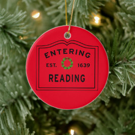 Einfahrt in die Stadt Reading MA Keramik Ornament