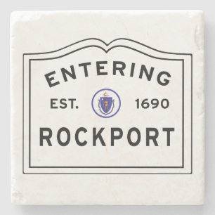 Einfahrt nach Rockport Massachusetts Steinuntersetzer