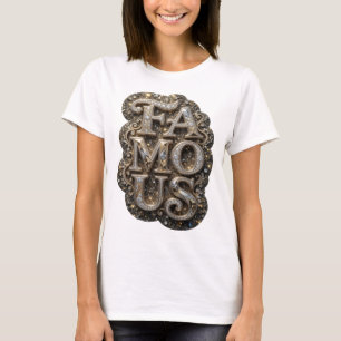 Einfallsreiches Gold Berühmtes Slogan-Design T-Shirt