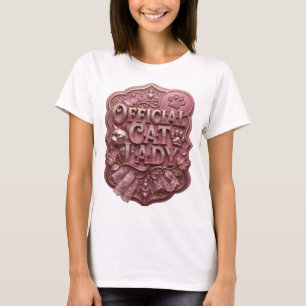Einfallsreiches Gold OFFIZIELLE KATZEN-DAME Statem T-Shirt