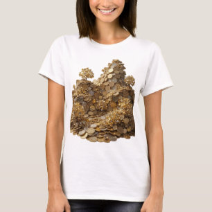 Einfallsreiches Silber ABSTRACT ART Grafikdesign T-Shirt