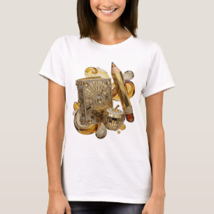 Einfallsreiches Silber ABSTRACT ART Grafikdesign v T-Shirt