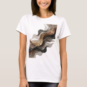 Einfangendes silbernes ABSTRACT ART-Kundenshirt T-Shirt