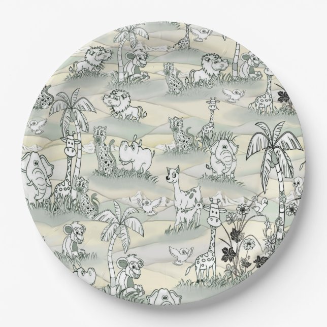 Einfärben zeichnend Kunst Pappteller (Vorderseite)