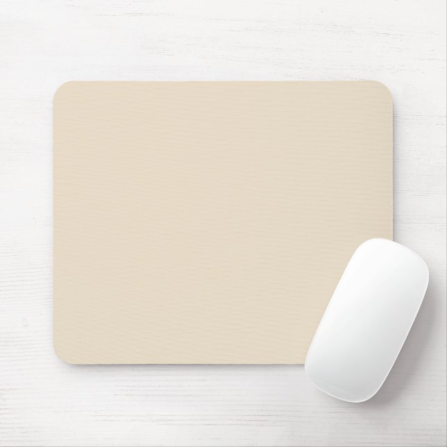 Einfarbig einfaches Champagner-Beige Mousepad (Mit Mouse)