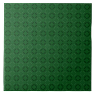 Einfarbig grünes elegantes geometrisches Muster. Fliese