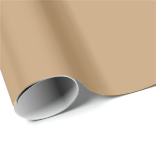 Einfarbig Kamelbraun Geschenkpapier