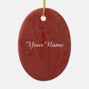 Einfarbig Rot Keramik Ornament