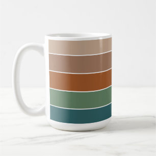 Einfarbig Streifen Warme Herbstfarben Kaffeetasse