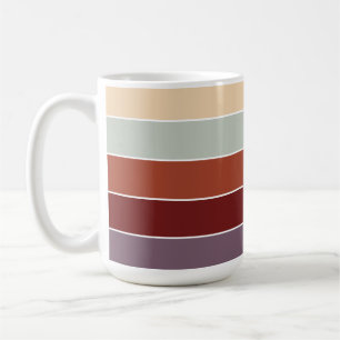 Einfarbig Streifen Warme Herbstfarben Kaffeetasse