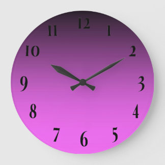 Einfarbig Zweiton Pink Große Wanduhr