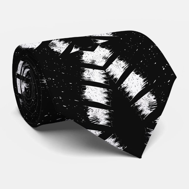 Einfarbige Art Grunge Design Statement Neck Krawat Krawatte (Gerollt)