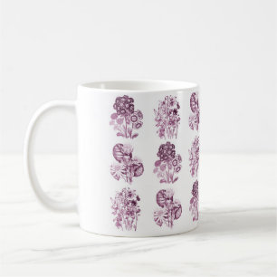 Einfarbige Blumen in Burgunderrot Kaffeetasse