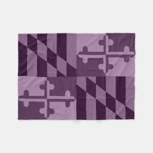 Einfarbige Decke Maryland-Flagge - Pflaume