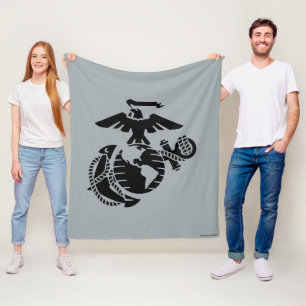 Einfarbige EGA - Schwarz Fleecedecke