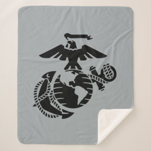 Einfarbige EGA - Schwarz Sherpadecke