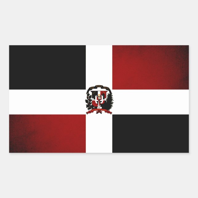 Einfarbige Flagge der Dominikanischen Republik Rechteckiger Aufkleber (Vorderseite)