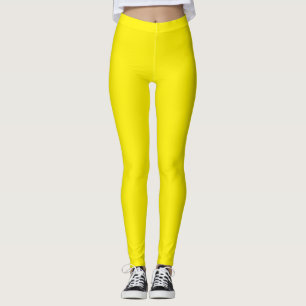 Einfarbige gelbe Leggings