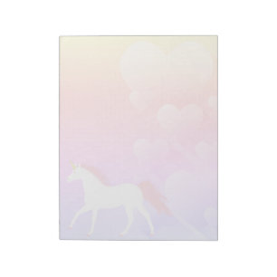 Einfarbige Herzen - 11 Zoll x 8,5 Zoll Notepad Notizblock