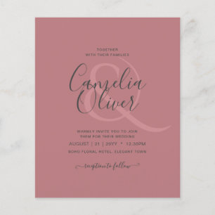 Einfarbige Hochzeit von Dusty Rose Flyer
